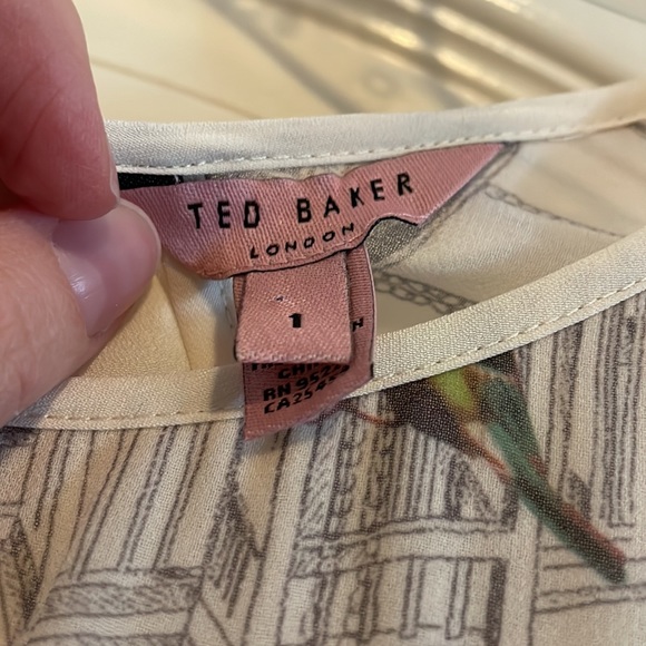 Ted Baker Birdcage Long Sleeve Beaded Shift Dress Size 1 - Picture 6 of 16